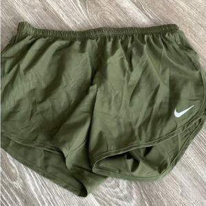 Nike green dry fit running shorts